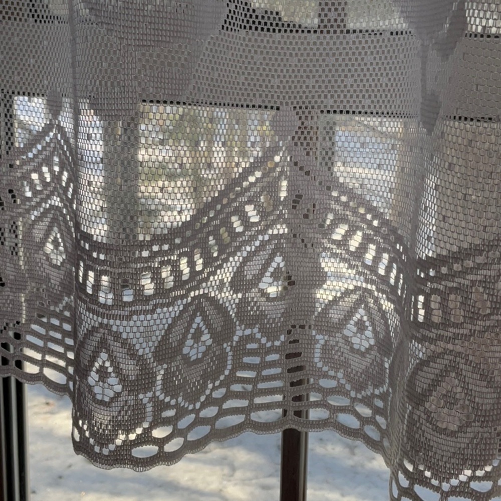 White Lace Goose Pattern Curtain - Picture 6 of 16